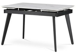 Autronic Fusion  HT-405MWT Jídelní stůl rozkládací 120-180x80 cm, keramika, bílá