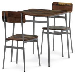 Autronic Minimal AUT-O2122OLW2 Jedálenský set 70x70 cm, staré drevo