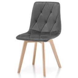 Autronic Ambient CT-V4081GREY4 Jedálenská stolička, matný zamat, sivá
