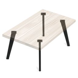 Autronic TL-F1006BK Nohy k jídelnímu stolu, 4 ks, kov, černá