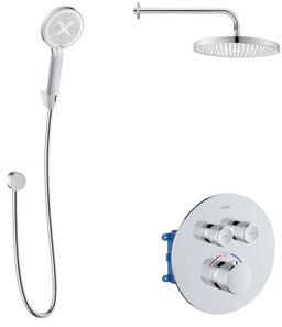 kielle Oudee Sprchový set s termostatickou batériou pod omietku, EcoSpare, chróm 20602SPT70