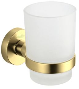 kielle Oudee Sklenka s držákem, matné sklo, brushed gold 40002026