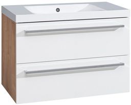 EBS Pure Skrinka s umývadlom 81 cm biela/dub
