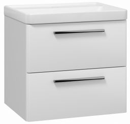 EBS Urban Skříňka s umyvadlem 61cm, bílá lesk/madlo chrom URBAN60BCR