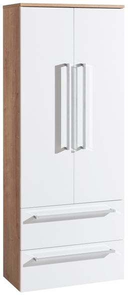 EBS Pure Vysoká skrinka 163x65 cm, biela/dub