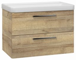 EBS Urban Skříňka s umyvadlem 81cm, dub Riviera/madlo chrom URBAN80DRCR