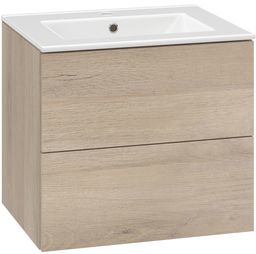 EBS KUBA Skrinka + keramické umývadlo Slim 61 cm, dub Kronberg