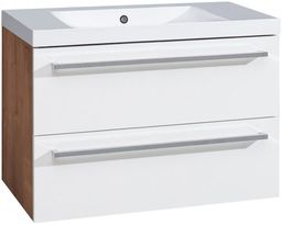 EBS Pure Skrinka s umývadlom 81 cm biela/dub Ribbeck