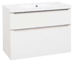 EBS Nevio Skrinka a umývadlo 101 cm, biela lesklá