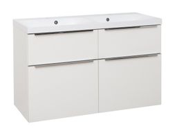 EBS Nevio Skrinka a umývadlo 121 cm, biela lesklá