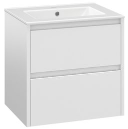 EBS Duomo Skrinka a keramické umývadlo Slim 61 cm, biela lesklá