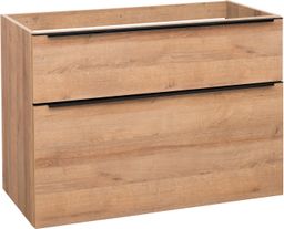 EBS Nevio B Skrinka pod umývadlo 101 cm s čiernou rukoväťou, dub Riviera