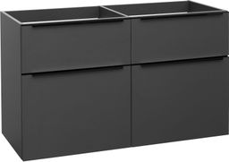EBS Nevio B Skrinka pod umývadlo 121 cm s čiernou rukoväťou, antracitovo sivá
