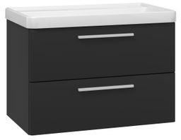 URBAN81CMB Skrinka s umývadlom 81 cm, čierna matná/jemná biela matná