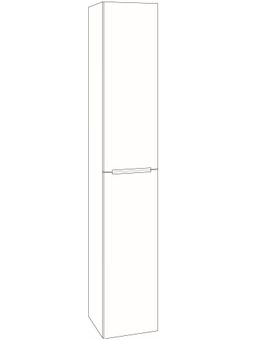EBS Nevio Vysoká skrinka L/P 35 cm, čierna supermat K6