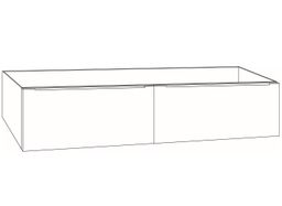 EBS Nevio Umývadlová skrinka 121 cm, 2 zásuvky, vlastná farba K2