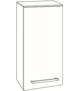 EBS Pure Horná skrinka 63x33 cm, farba na mieru K3, ľavá