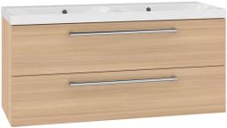 EBS Pure Dvojitá skrinka s umývadlom 121 cm, dub sand barbera