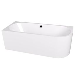EBS Velvet Asymetrická vaňa 180x75 cm, ľavá, biela VELVET180L