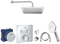Senesi Sprchový komplet s termostatem a tělesem Grohe, příslušenství EBS, chrom SGE0014