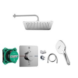 Senesi Sprchový komplet s termostatem a tělesem Hansgrohe, příslušenství EBS, chrom SHE0015