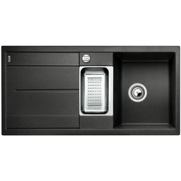 Blanco Metra 6 S Granitový drez s vaničkou a odkvapkávačom, obojstranný s excentrickým ovládaním,, 100x50cm, antracit 513053