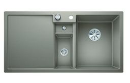 Granitový drez Blanco Collectis 6 S InFino s vaničkou a ľavým odkapávačom s excentrickým ovládaním, 100x51cm, tartufo, 523351