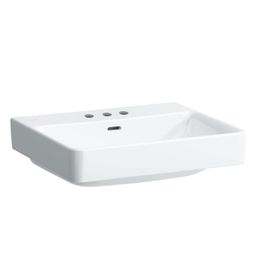Laufen Pro S Umývadlo 55 x 46,5 cm s tromi otvormi, biele H8109620001081