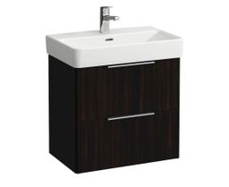 Laufen Základná skrinka pod umývadlo 57 cm, 2 zásuvky, tmavohnedý jilm H4022121102631