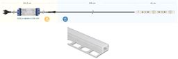 McLED LPK40W Sada osvetlenia do niky - profil, LED, zdroj, dĺžka 40 cm
