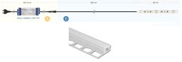 McLED LPK80W Sada osvetlenia do niky - profil, LED, zdroj, dĺžka 80 cm