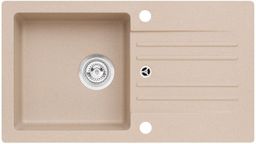 Alveus Cortina140/55sifon+nálepka Granitový drez s odkapávačom, obojstranný, 75x42cm, beige