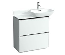 Laufen Základná skrinka pod umývadlo 76,9 cm, biela lesklá - tmavý hliníkový držiak H4030041102611