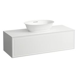 Laufen Skrinka pod umývadlo New Classic 120 cm s 1 zásuvkou, s výrezom, biela matná H4060210851701