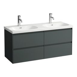 Laufen Lani Dvojdrezová skrinka, so 4 zásuvkami, 118,2 cm, sivá prevádzka H4035741122661