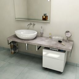 Sapho Avice tanier 130x50 cm, cement