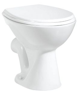 WC misa Aqualine, voľne stojaca, 36x47 cm, zadný odpad, biela TP330