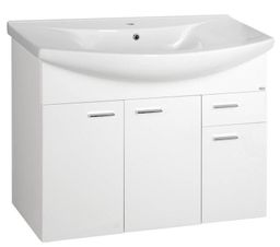 Aqualine Zoja Umývadlová skrinka 93x74x34 cm, biela 51094A