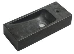 Umývadlo Sapho Block Stone 38x8x14 cm, antracit 2401-31