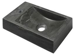 Sapho Block Stone umývadlo s otvorom na ľavej strane 40x10x22 cm, antracit 2401-38