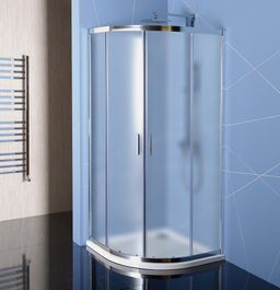 Polysan Easy Štvrťkruhový sprchový kút 90x90cm, L/R, sklenená tehla EL2638