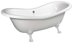 Polysan Charleston Voľne stojaca vaňa 188x80x71 cm, biela - nohy biele 38112