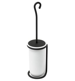 Stojanová WC kefa Sapho Rebecca, čierna/keramická CC010