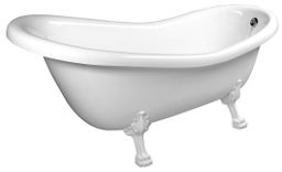 Polysan Retro Voľne stojaca vaňa 169x75 cm, biela/nohy biele 42112