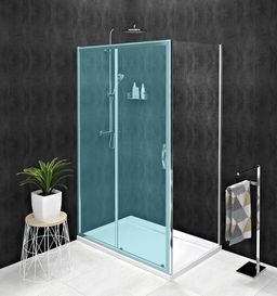 Gelco Sigma Simply Sprchová bočná stena 75 cm, chróm/čierne sklo, GS3175