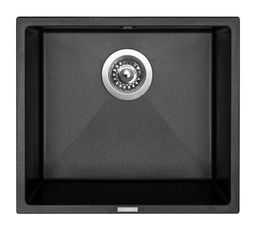 Sinks Frame 457 Granitový drez bez odkvapkávača, 45,7x40,6cm, čierny kov, ACRFR45740674