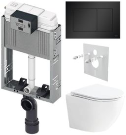 Tece Set modulu pro zazdění, EBS WC Urban, sedátka a tlačítka, černá matná
