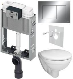 Tece Set modulu pro zazdění, EBS WC Boreal, sedátka a tlačítka, chrom