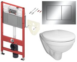 Tece Set modulu do sádrokartonu, EBS WC Boreal, sedátka a tlačítka, chrom