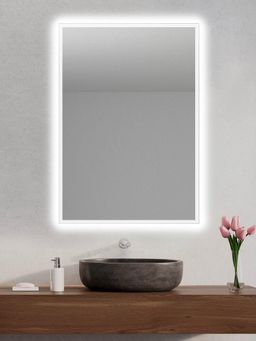 Zrkadlo Amirro Moonlight 100 x 70 cm s pieskovaným okrajom osvetleným LED, 411-002